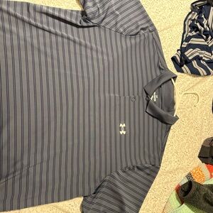 Under Armour Men's Navy Striped Polo